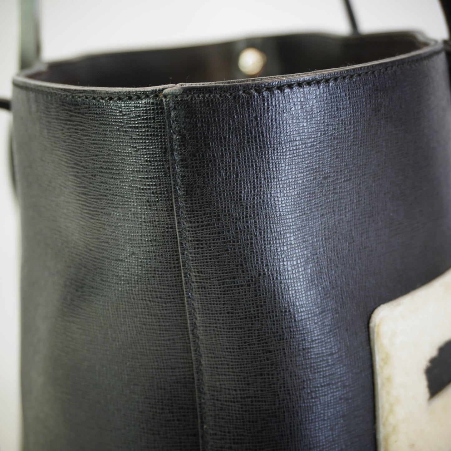 Fendi Shearling Logo Roll Tote