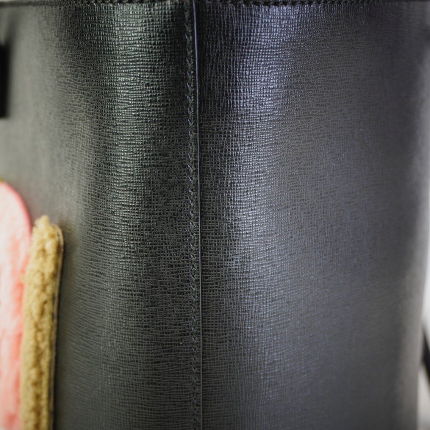 Fendi Shearling Logo Roll Tote