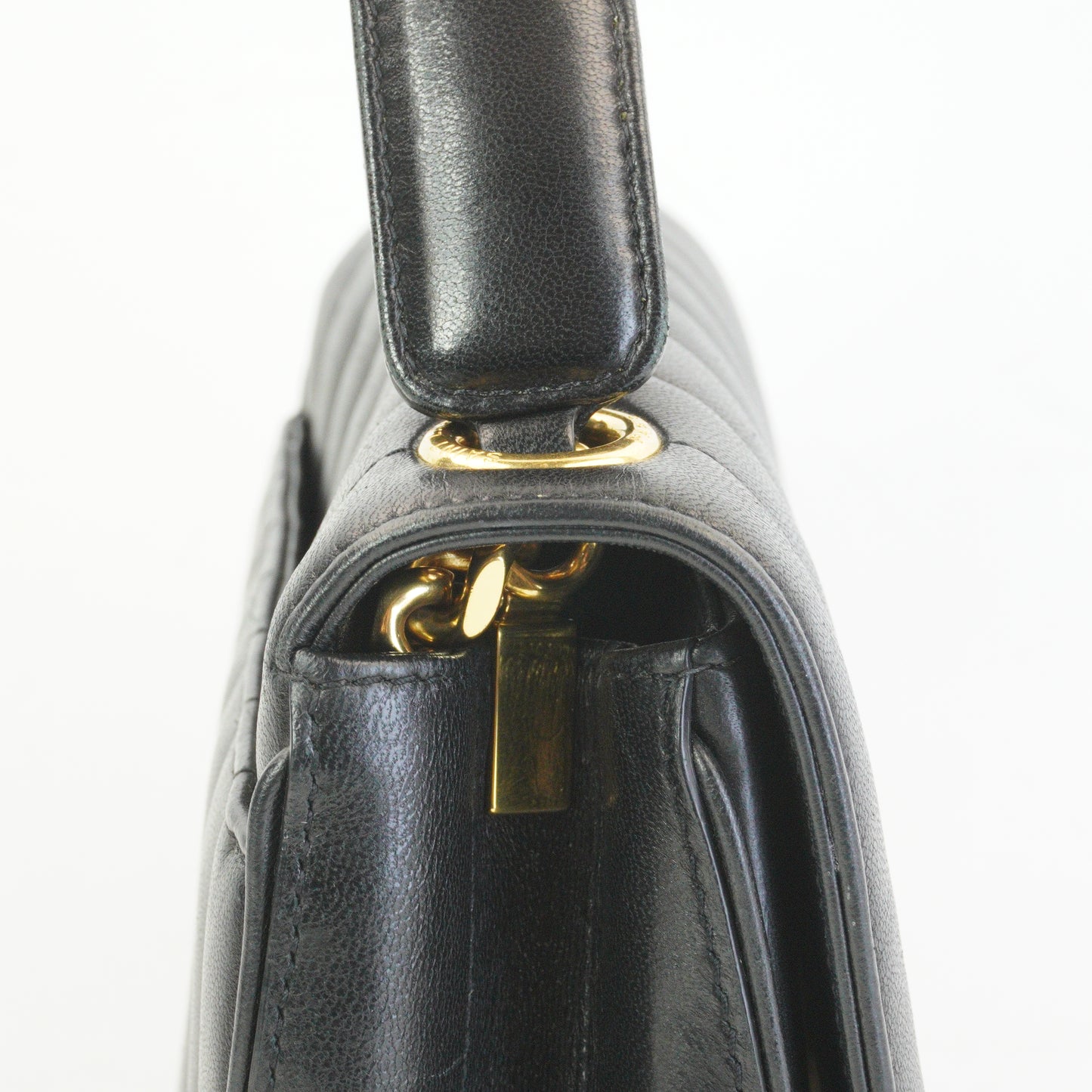 YSL	Vicky Quilted Leather Black GHW Small