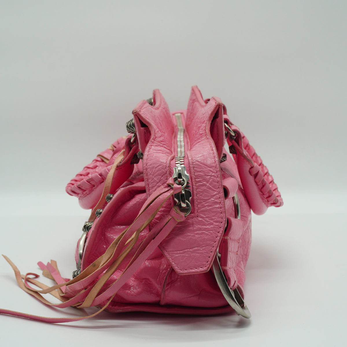 Balenciaga Metallic Edge City Mini Pink SHW