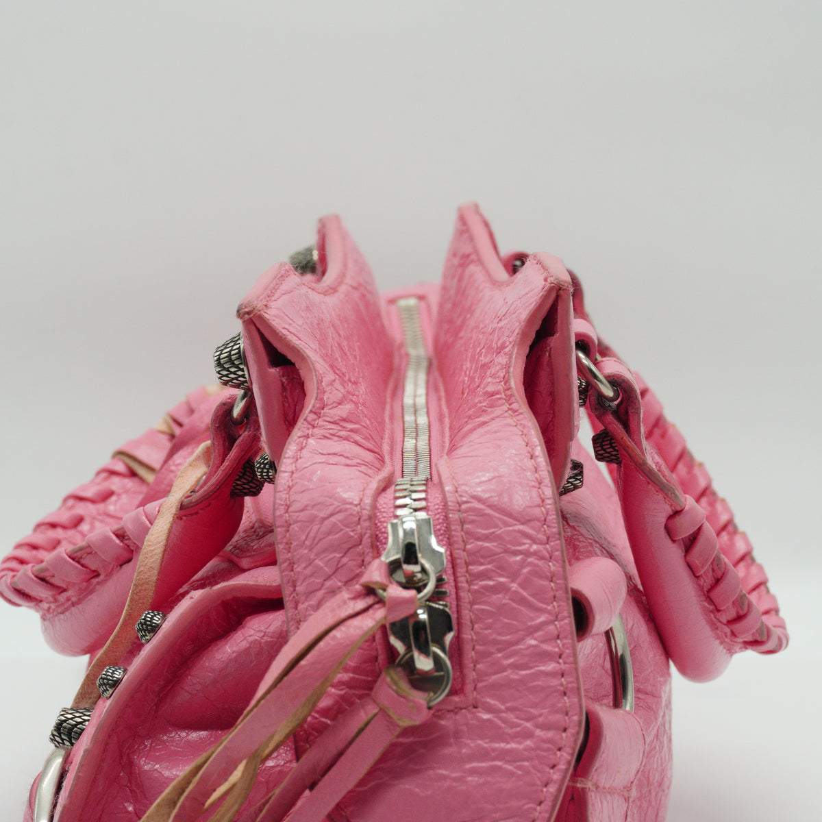 Balenciaga Metallic Edge City Mini Pink SHW