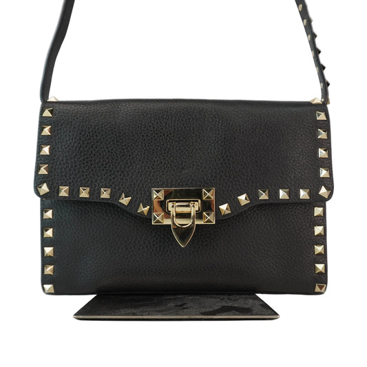 Valentino Rockstud Shoulder Bag Black
