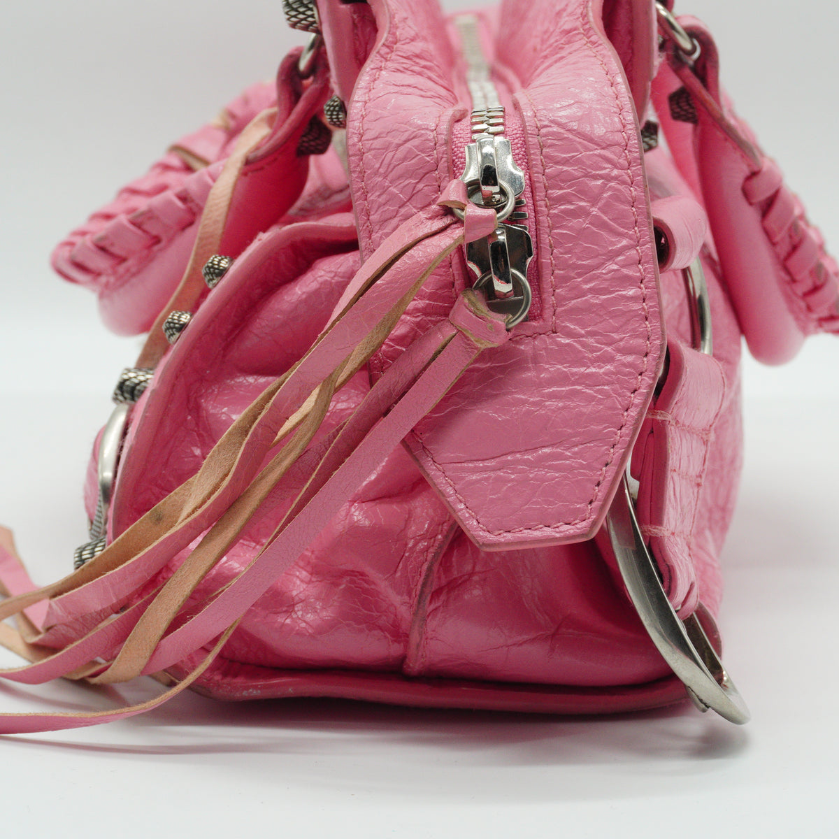 Balenciaga Metallic Edge City Mini Pink SHW