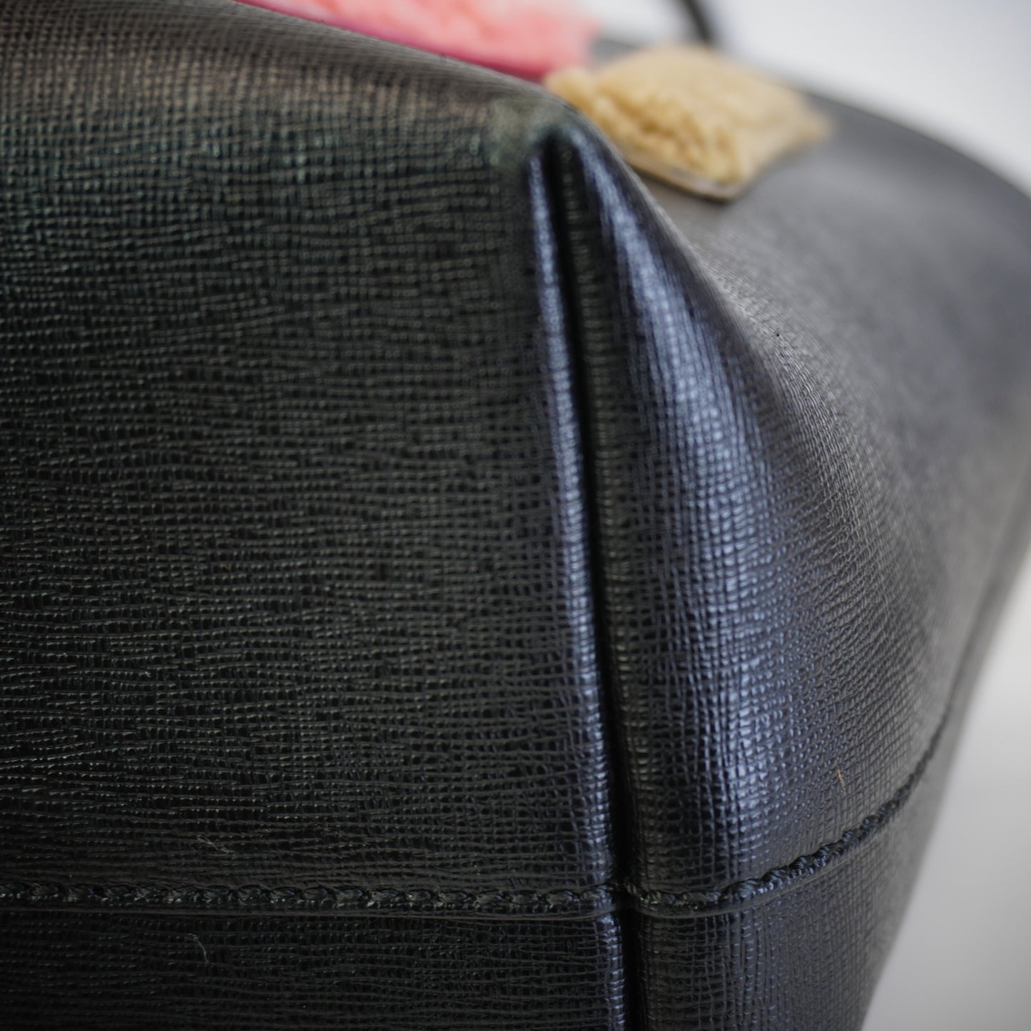 Fendi Shearling Logo Roll Tote