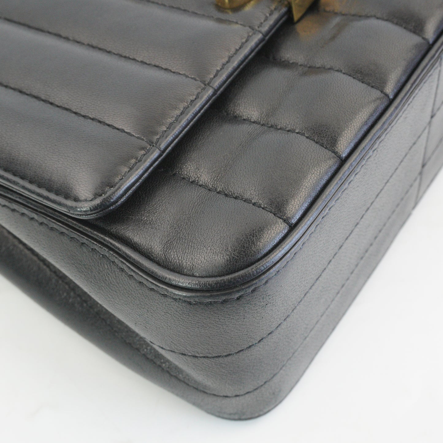YSL	Vicky Quilted Leather Black GHW Small
