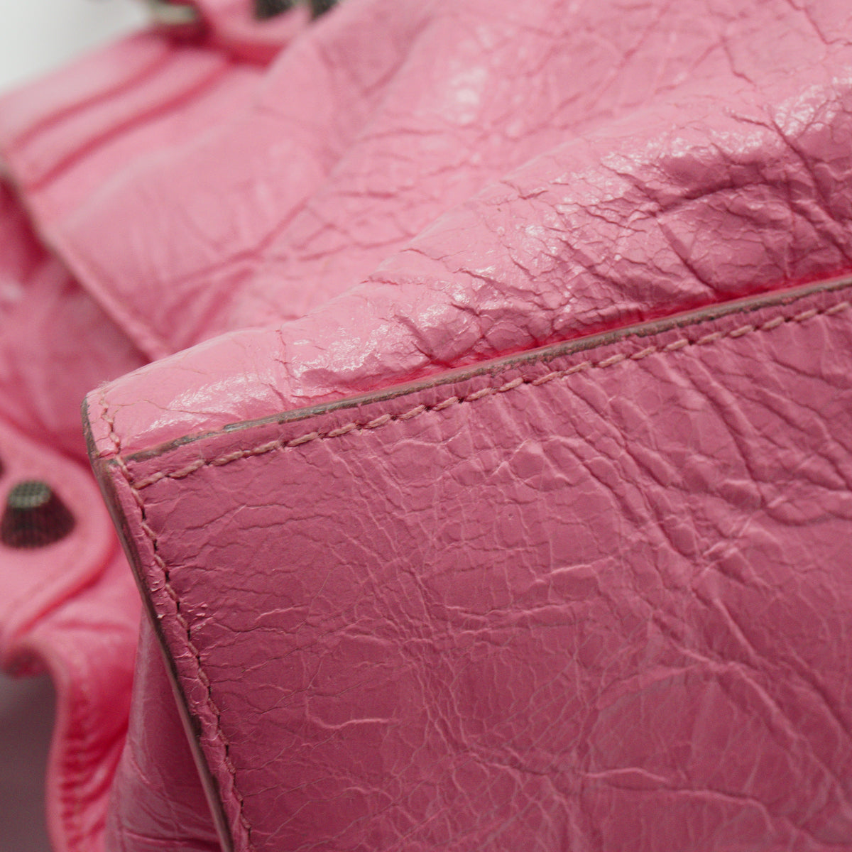 Balenciaga Metallic Edge City Mini Pink SHW