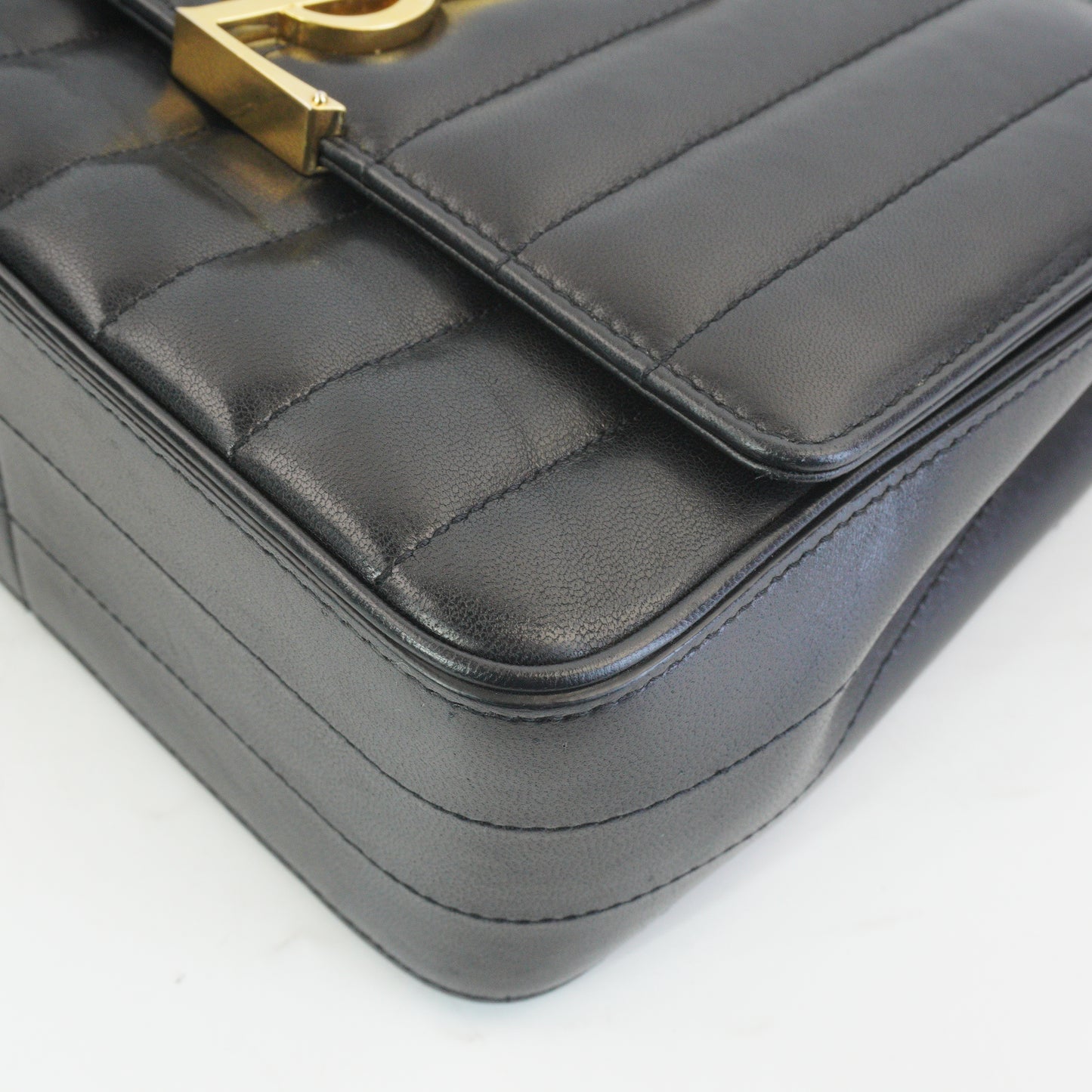 YSL	Vicky Quilted Leather Black GHW Small