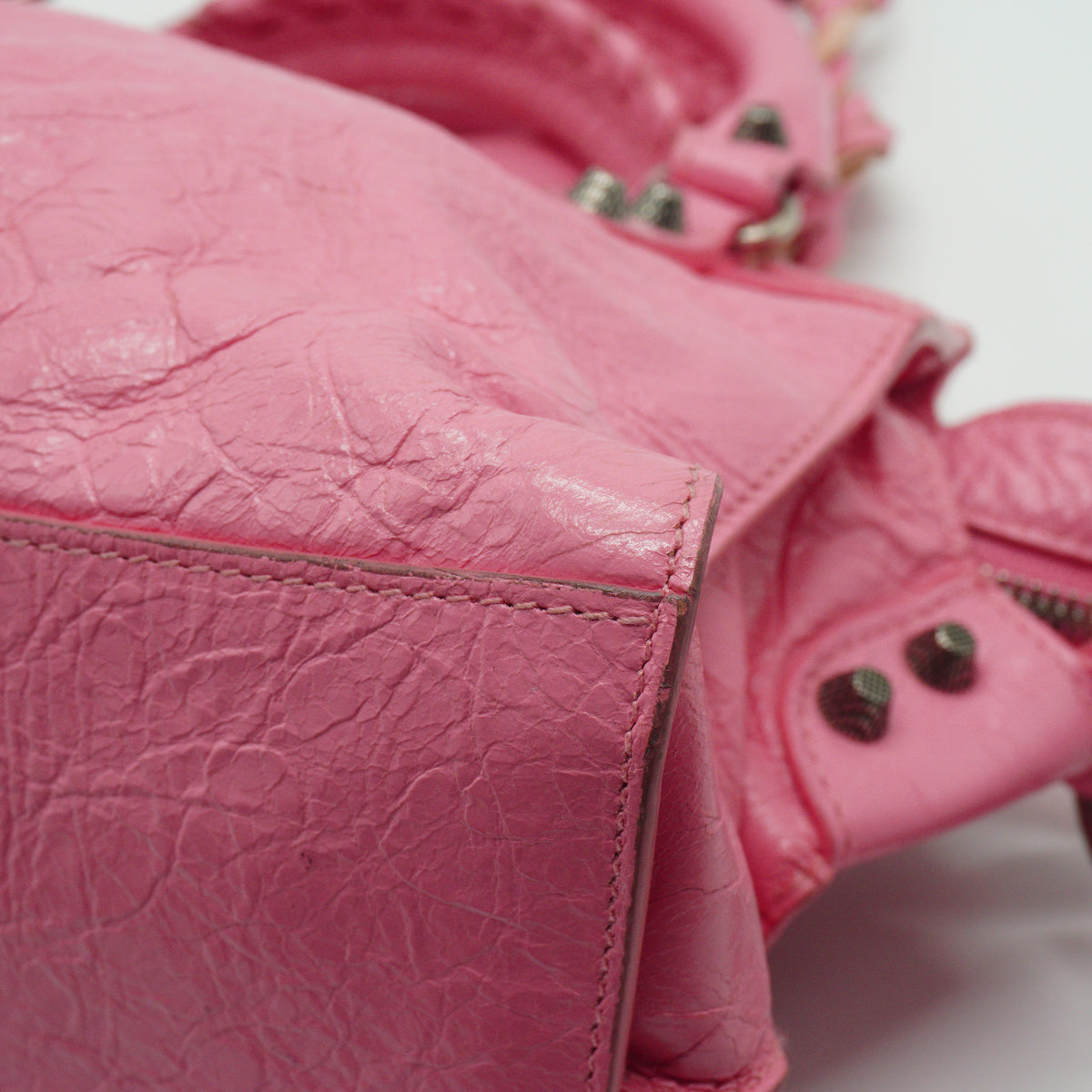 Balenciaga Metallic Edge City Mini Pink SHW