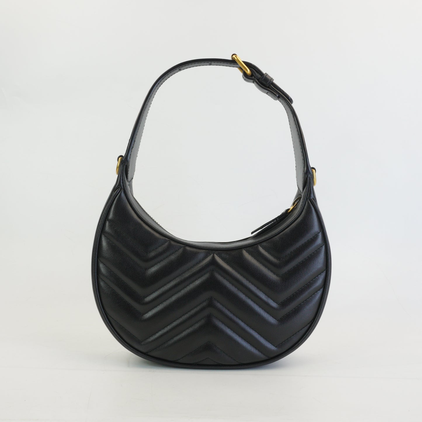 Gucci Marmont half Moon Black Small GHW