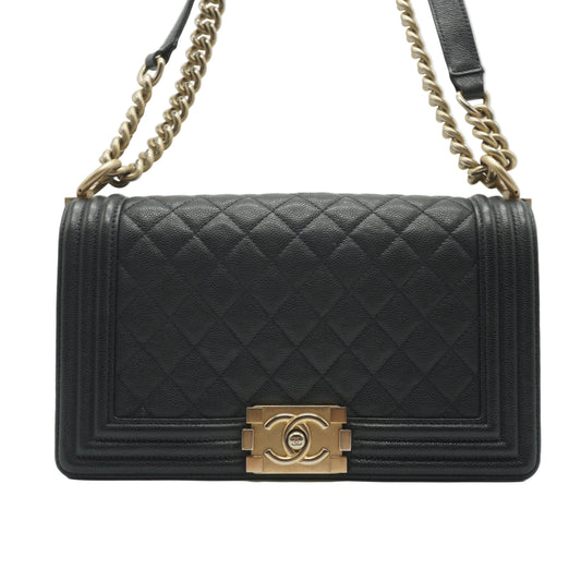 Chanel	Leboy Navy Blue GHW Small