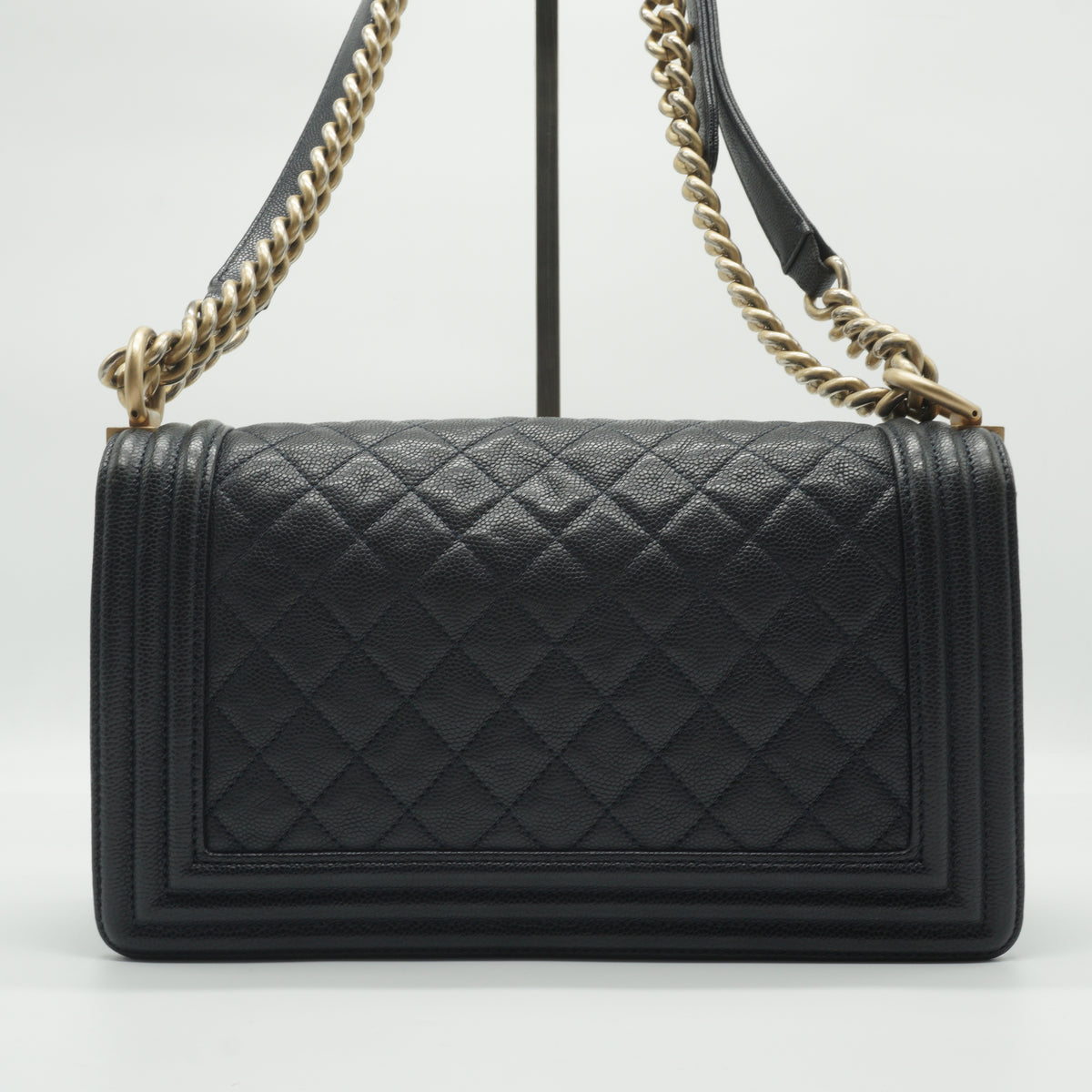 Chanel	Leboy Navy Blue GHW Small