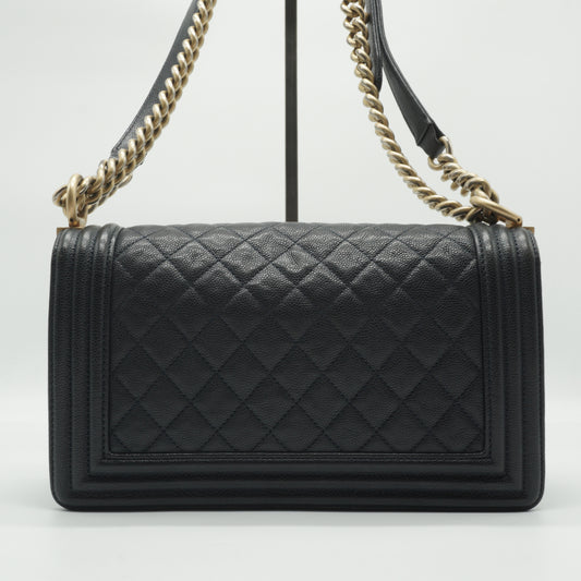 Chanel	Leboy Navy Blue GHW Small