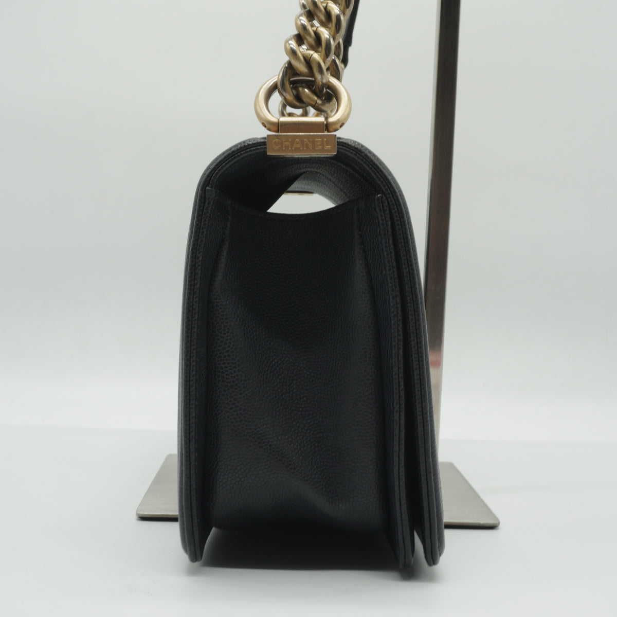 Chanel	Leboy Navy Blue GHW Small