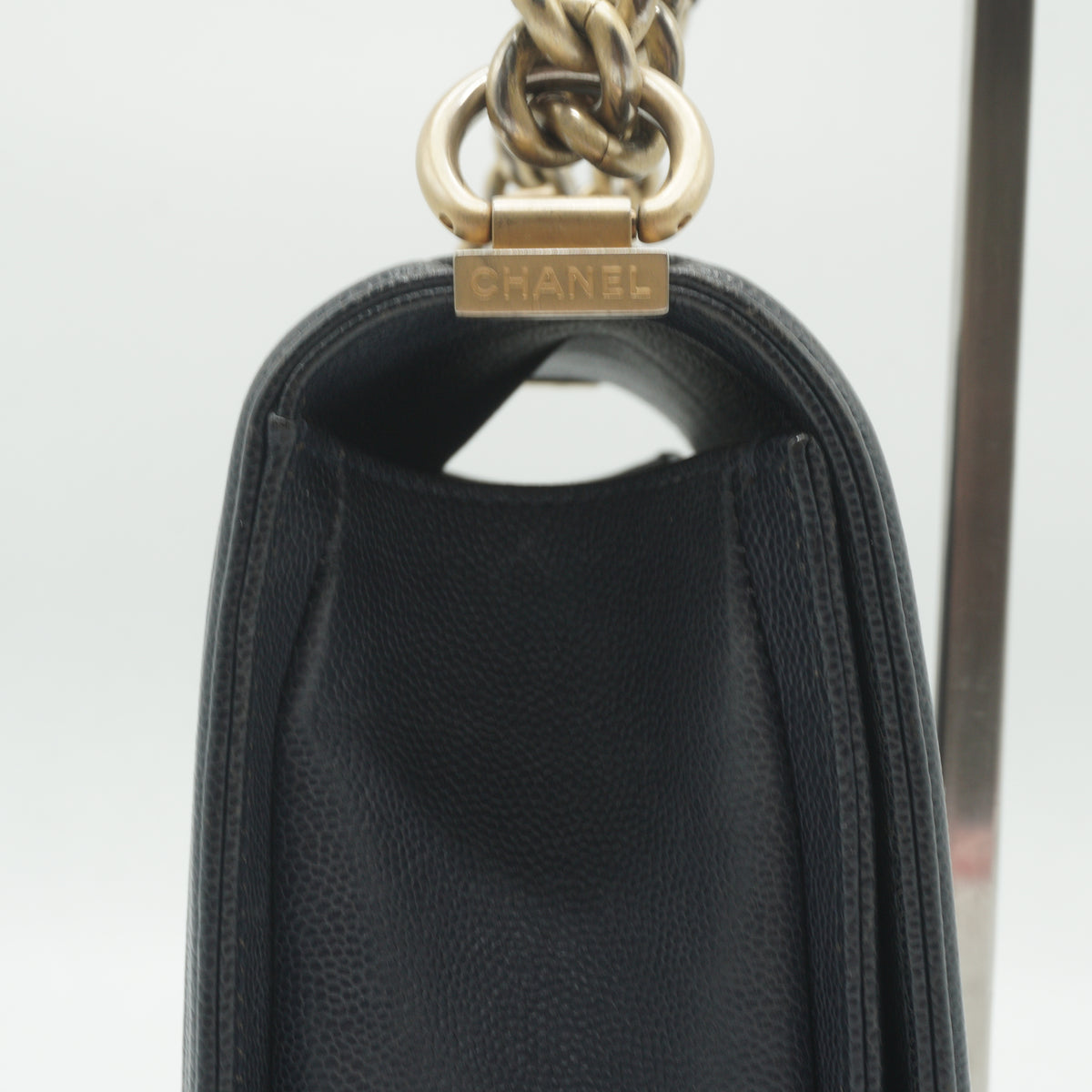 Chanel	Leboy Navy Blue GHW Small
