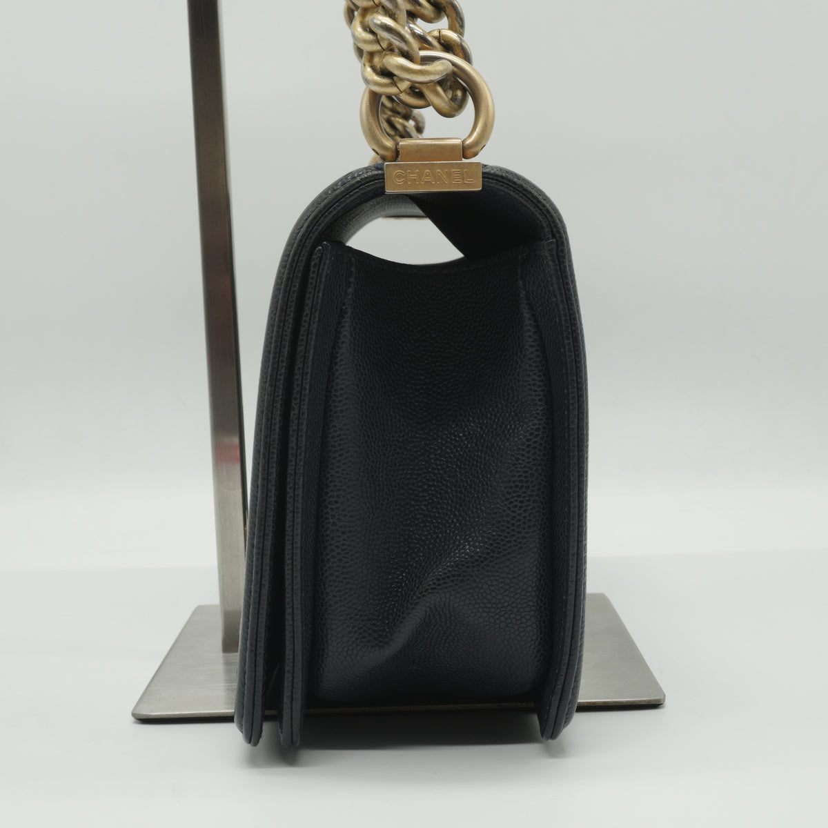 Chanel	Leboy Navy Blue GHW Small