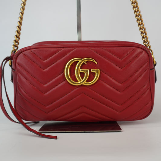 Gucci GG Marmont Camera Bag Red