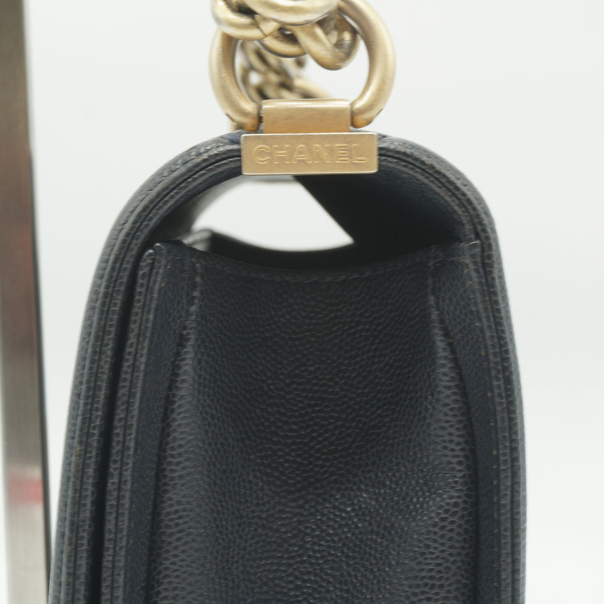 Chanel	Leboy Navy Blue GHW Small