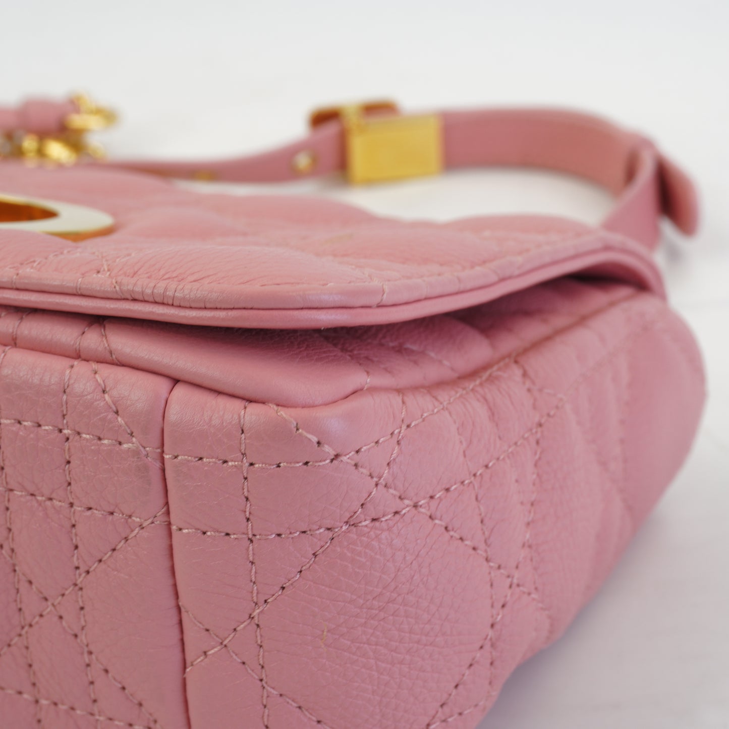 Dior	Pink Caro Bag GHW Small