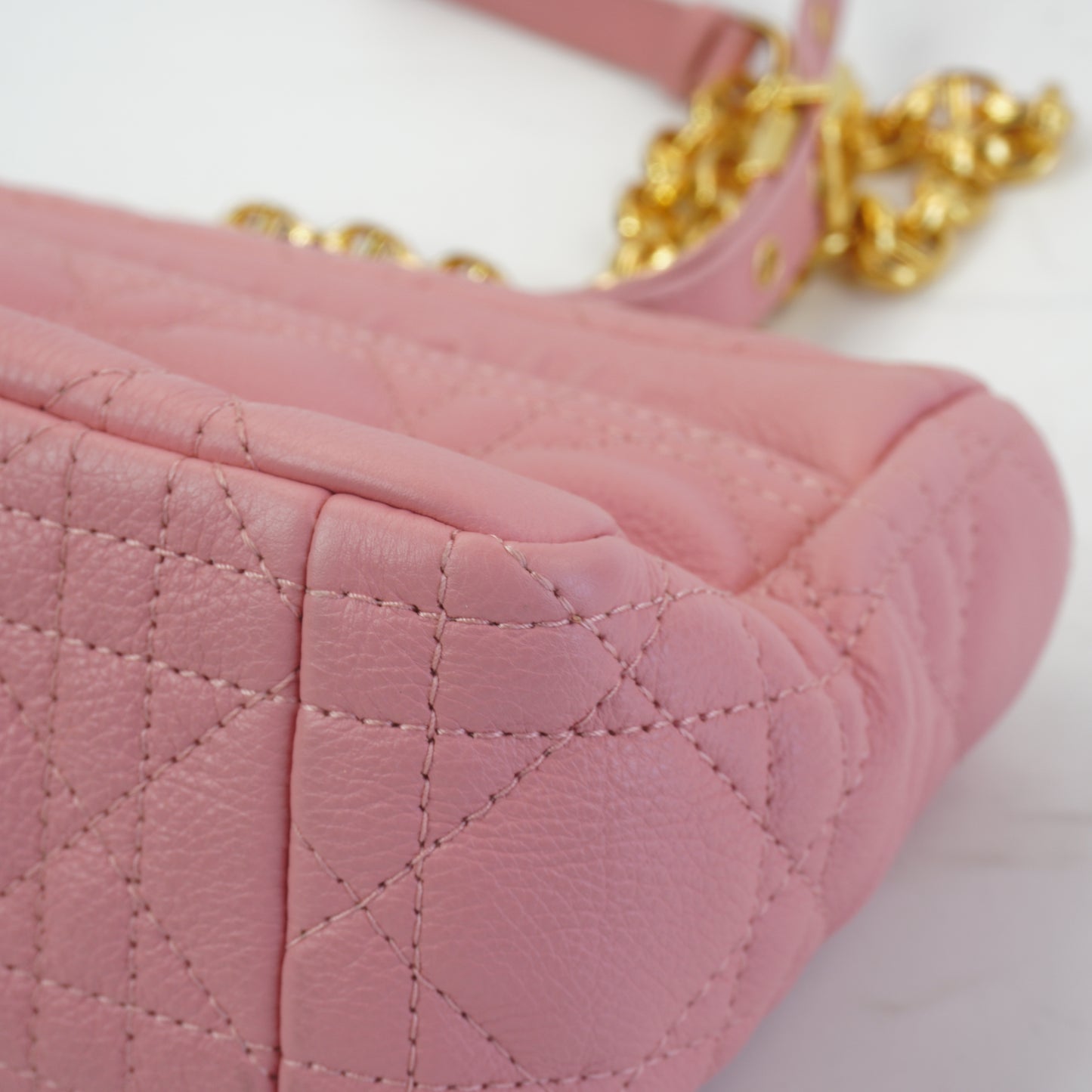 Dior	Pink Caro Bag GHW Small
