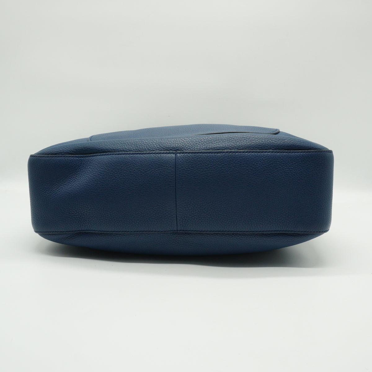 Prada Vitello Daino Leather Hobo Bag Blue Medium SHW