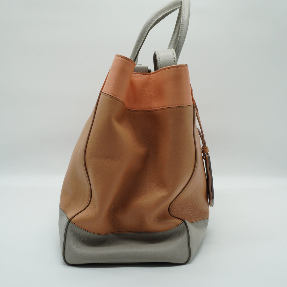 Fendi 2 Jour  Tote Cream,light gray,Red Large GHW