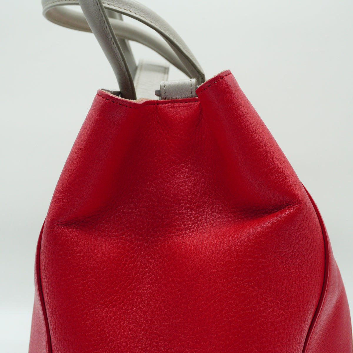Fendi 2 Jour  Tote Cream,light gray,Red Large GHW