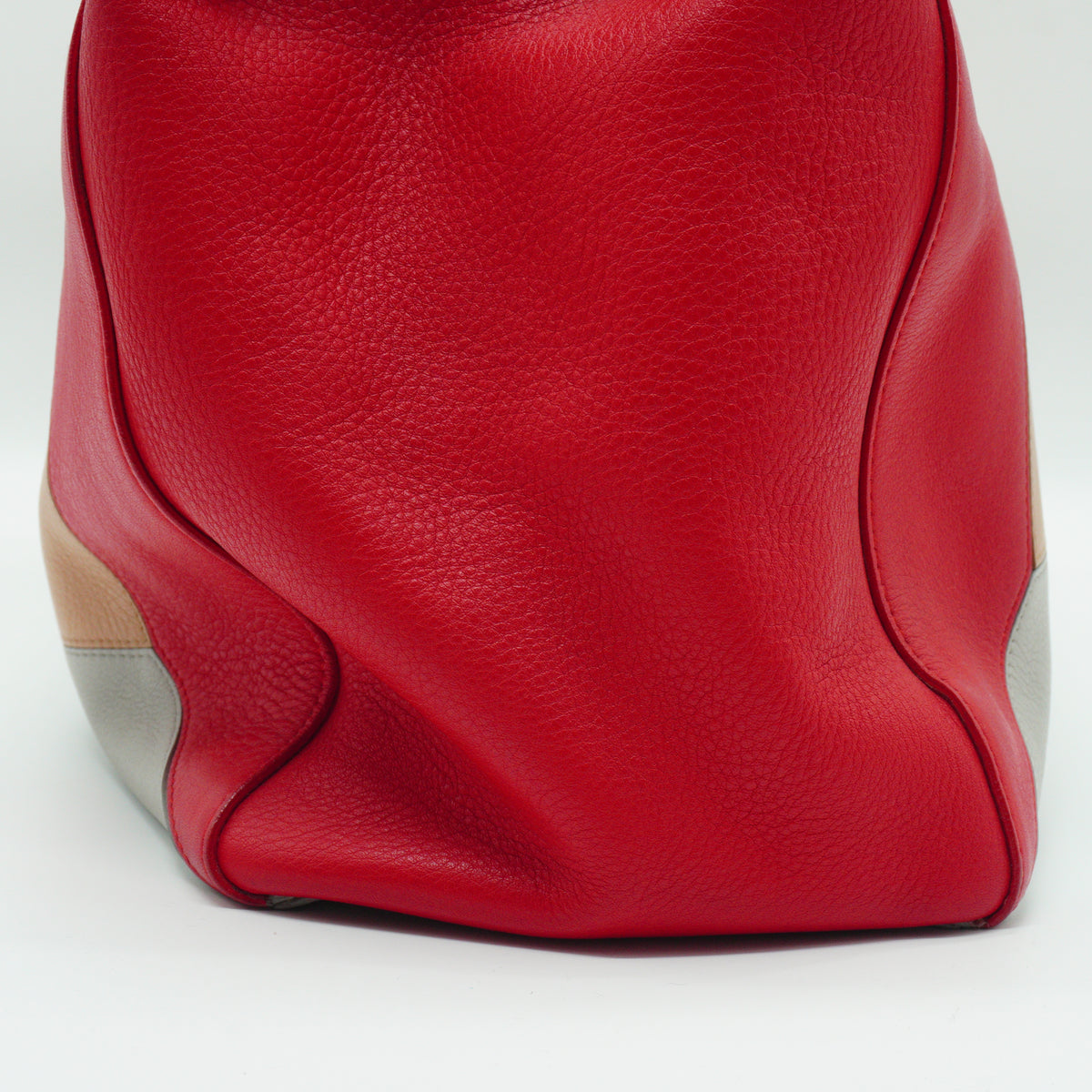 Fendi 2 Jour  Tote Cream,light gray,Red Large GHW