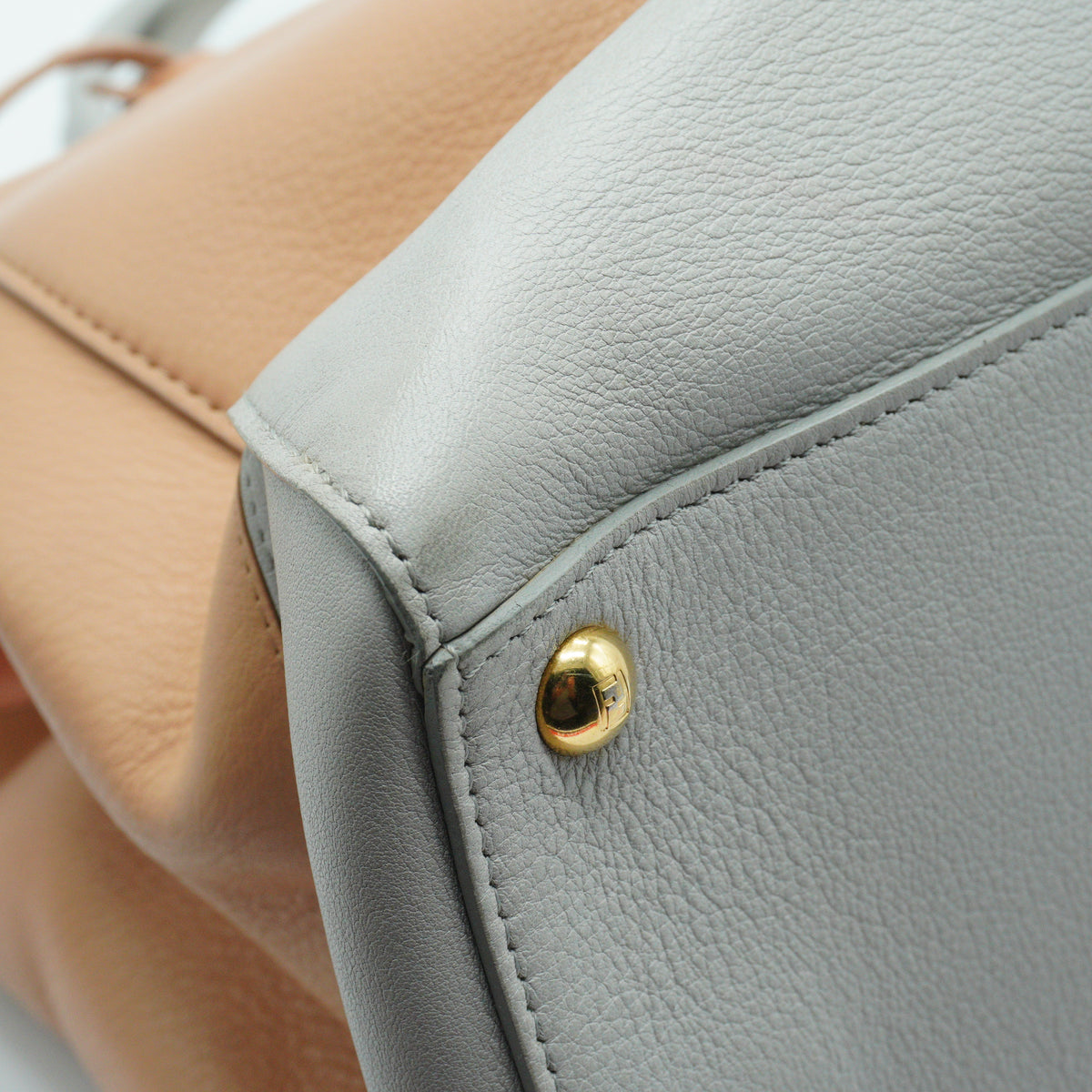 Fendi 2 Jour  Tote Cream,light gray,Red Large GHW