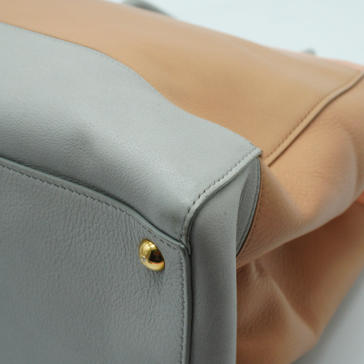 Fendi 2 Jour  Tote Cream,light gray,Red Large GHW