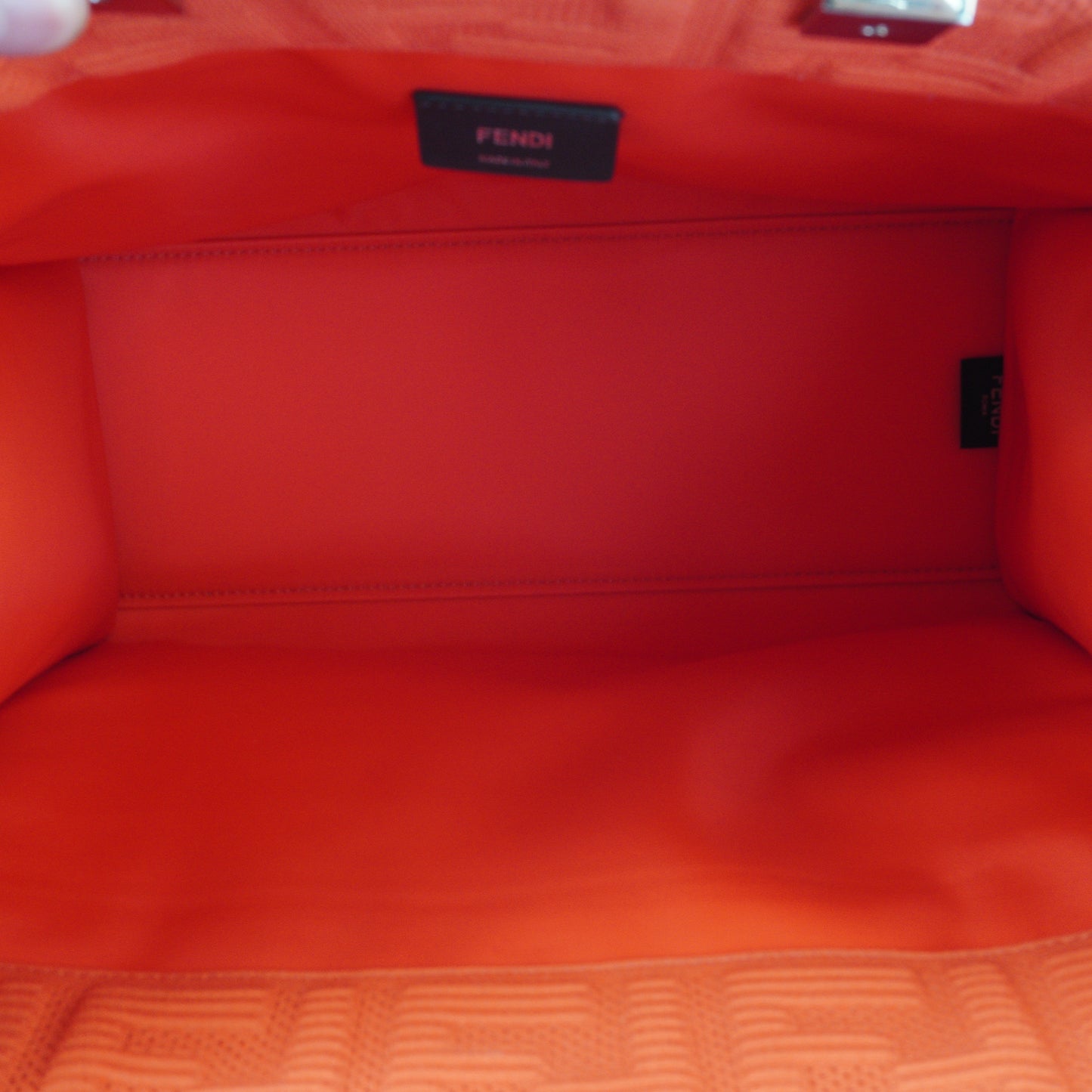 Fendi Sunshine Shopper Tote SHW Large Orange