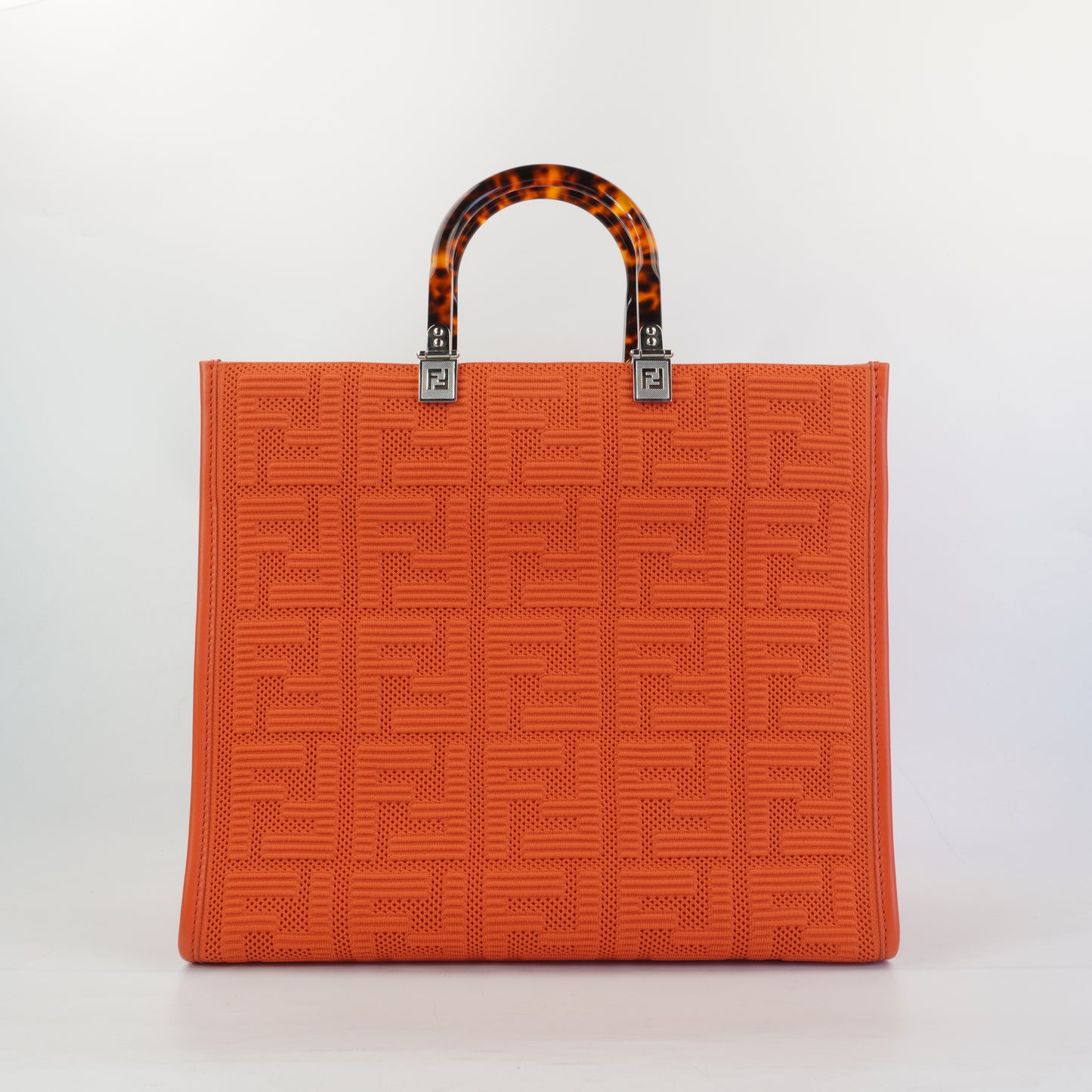 Fendi Sunshine Shopper Tote SHW Large Orange