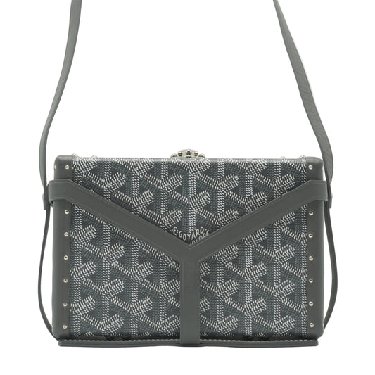 Goyard Minaudiere Trunk Small Bag Gray SHW