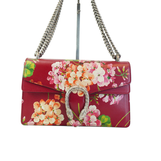 Gucci Dionysus Medium Leather Blooms Red SHW