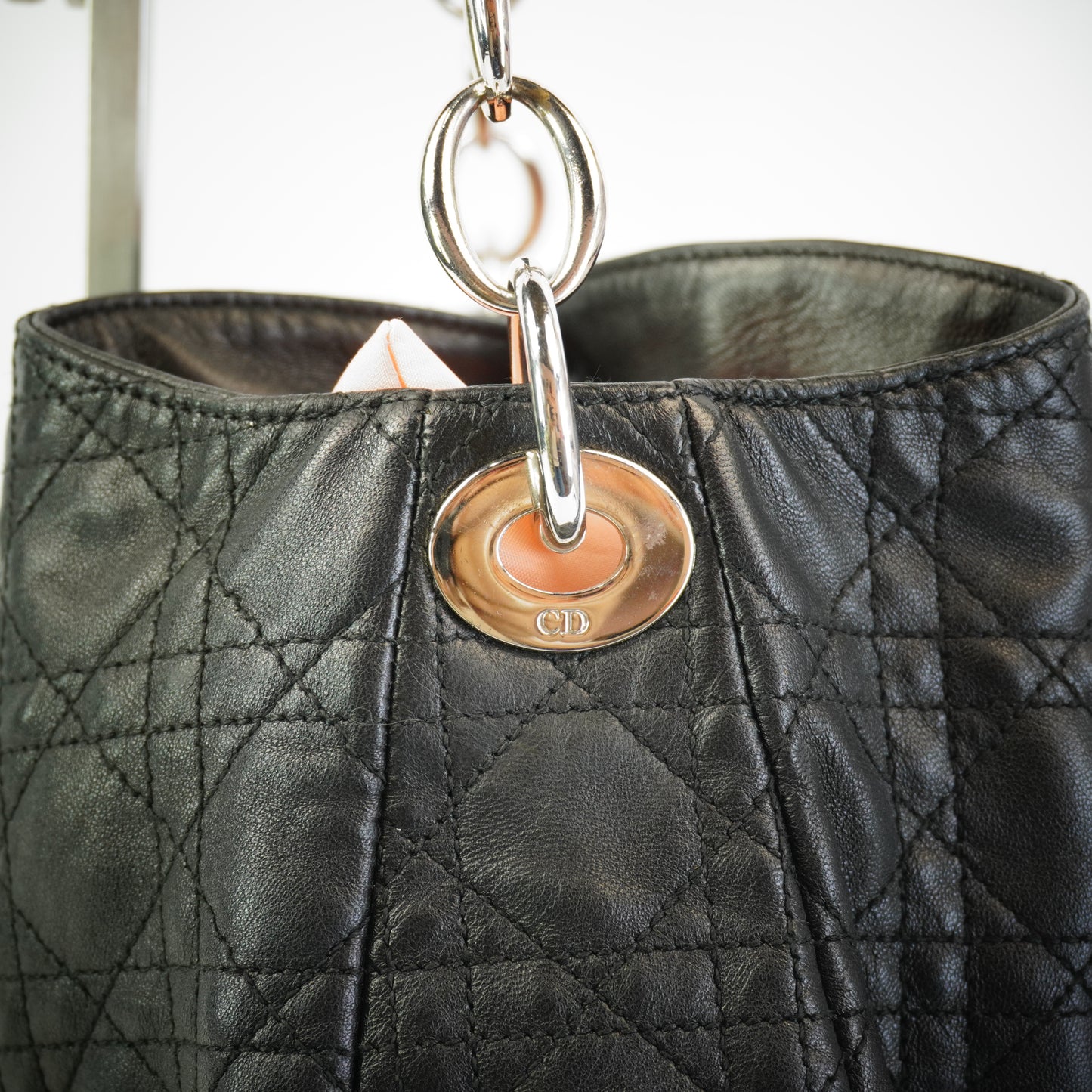 Dior	Cannage Quilted  Leather Soft Hobo Bag