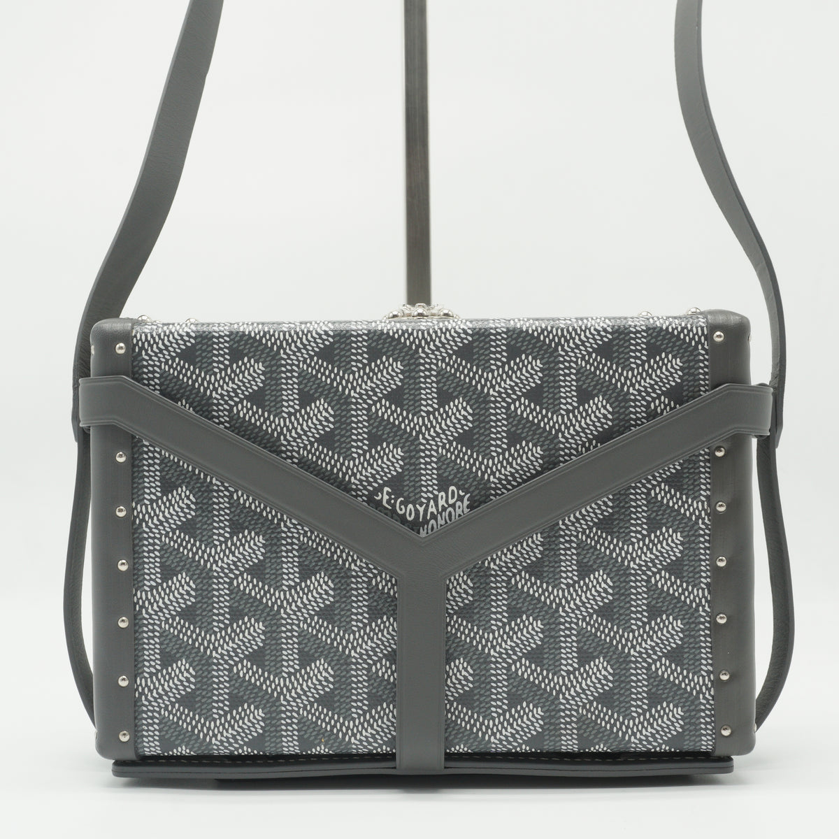 Goyard Minaudiere Trunk Small Bag Gray SHW