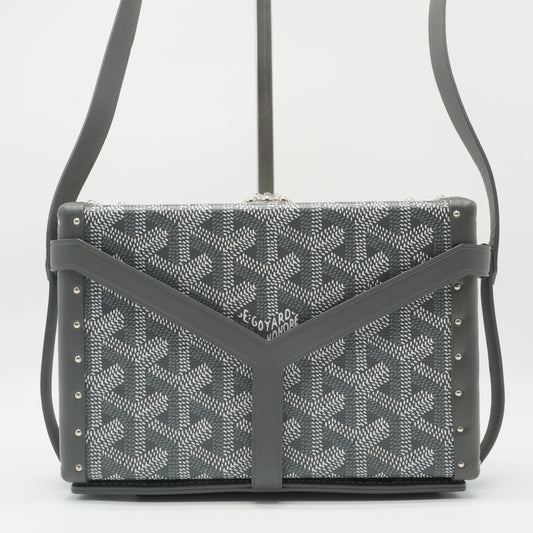 Goyard Minaudiere Trunk Small Bag Gray SHW