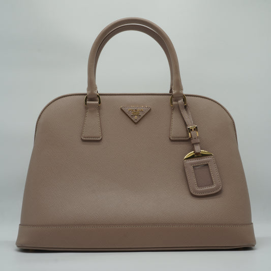 Prada Saffiano Lux Promenade bag Cammeo Medium GHW