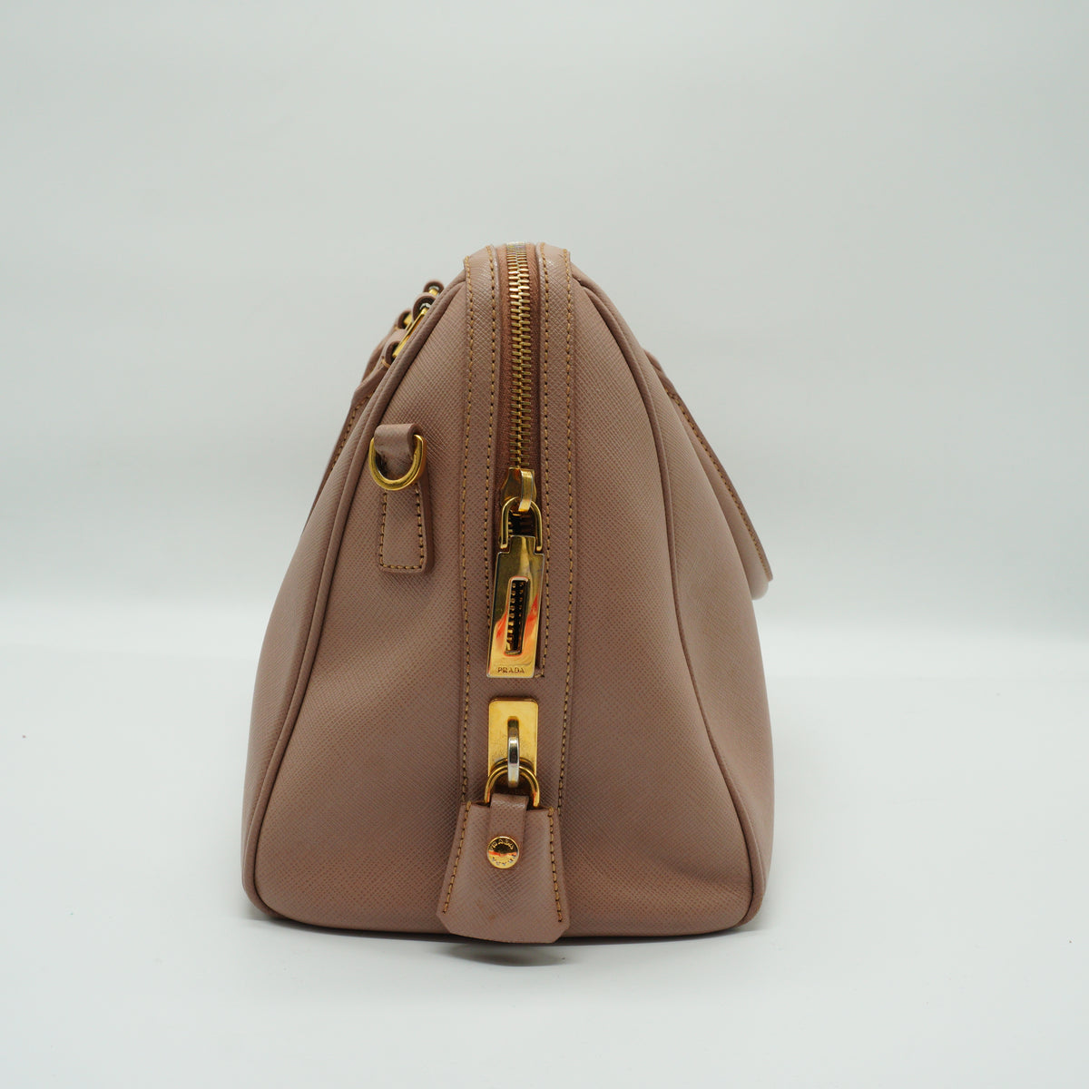 Prada Galleria Saffiano Leather Bag Nude Pink Medium GHW