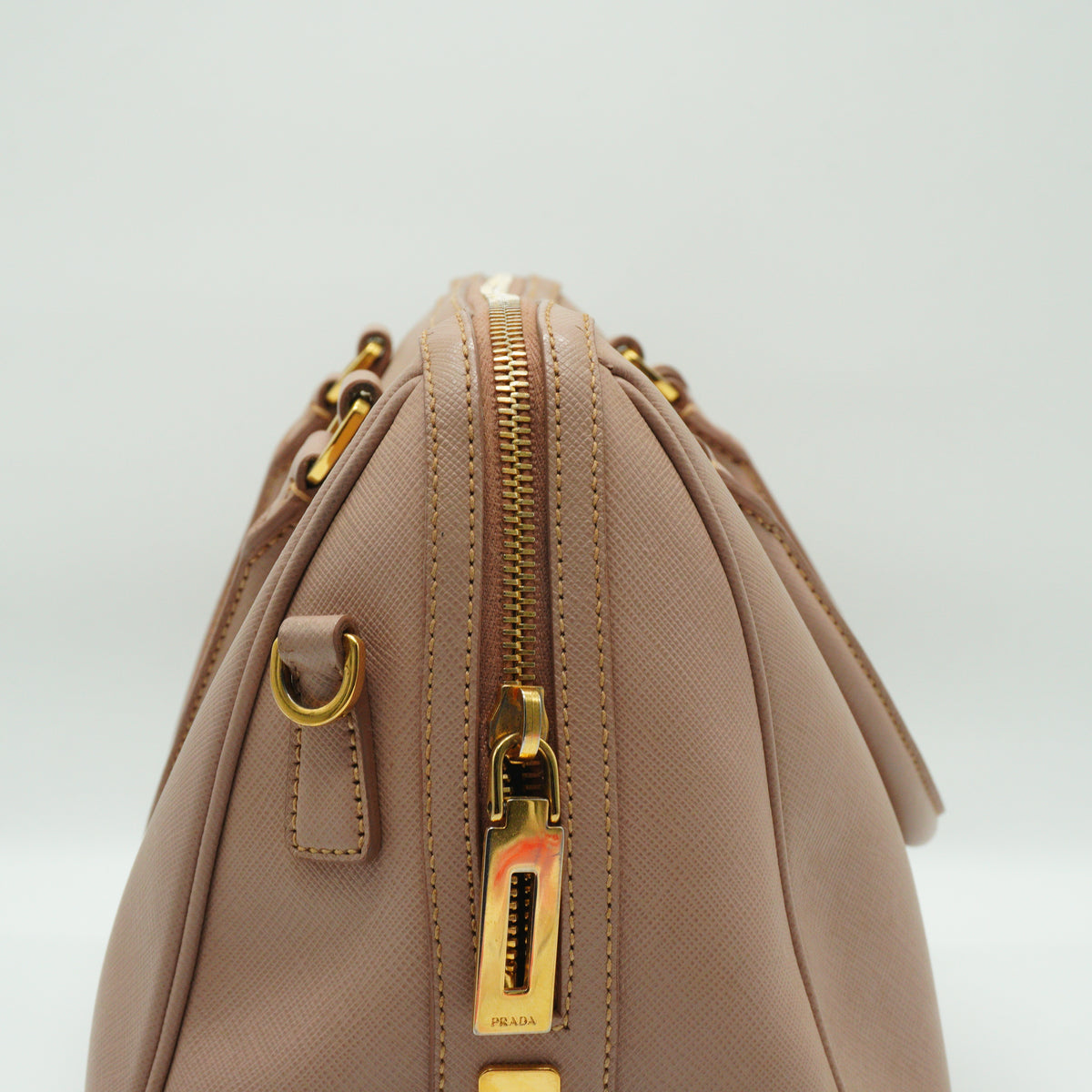 Prada Galleria Saffiano Leather Bag Nude Pink Medium GHW