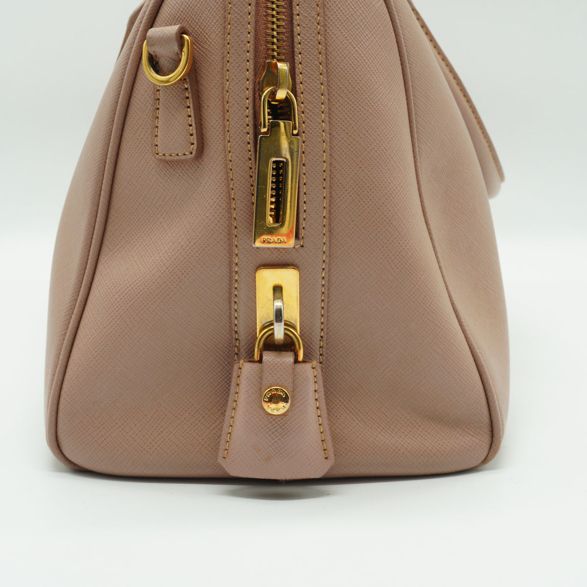 Prada Galleria Saffiano Leather Bag Nude Pink Medium GHW