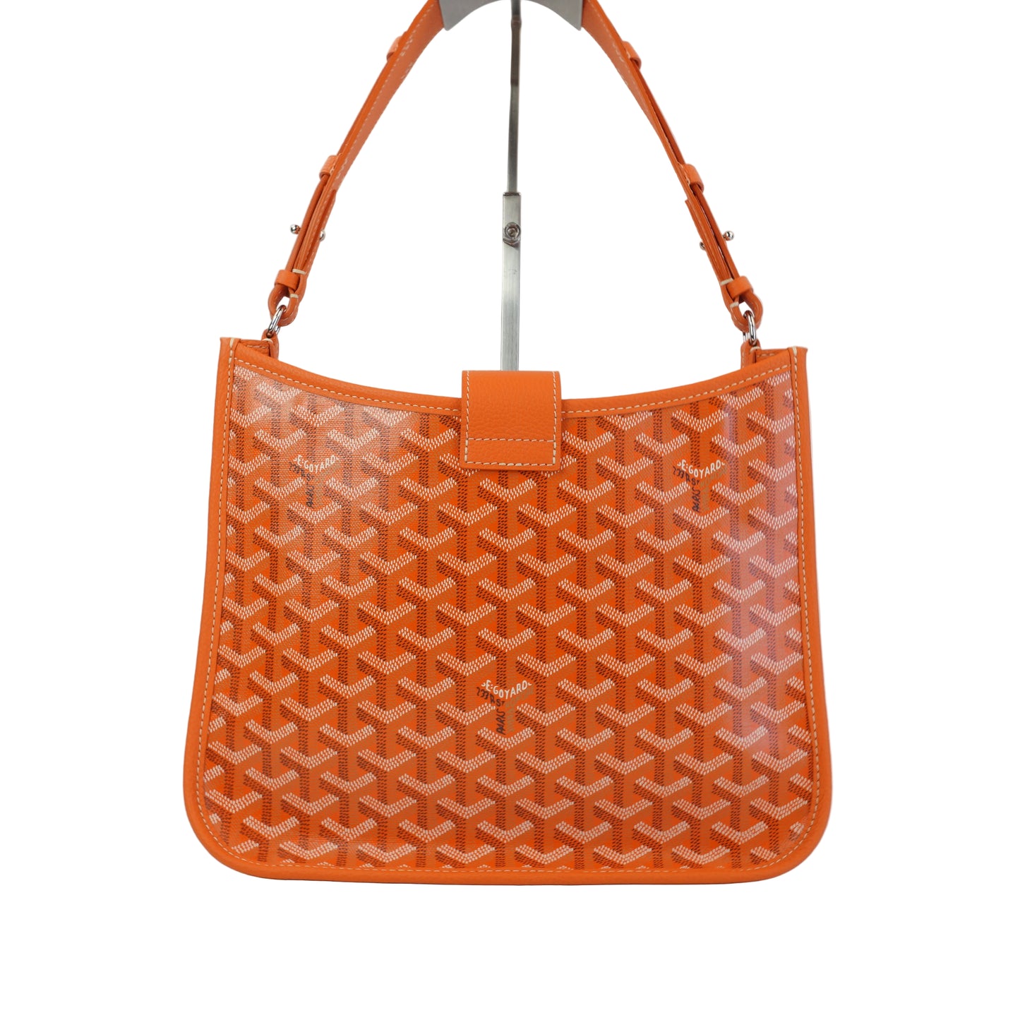 Goyard Orange Musette Bag SHW Medium