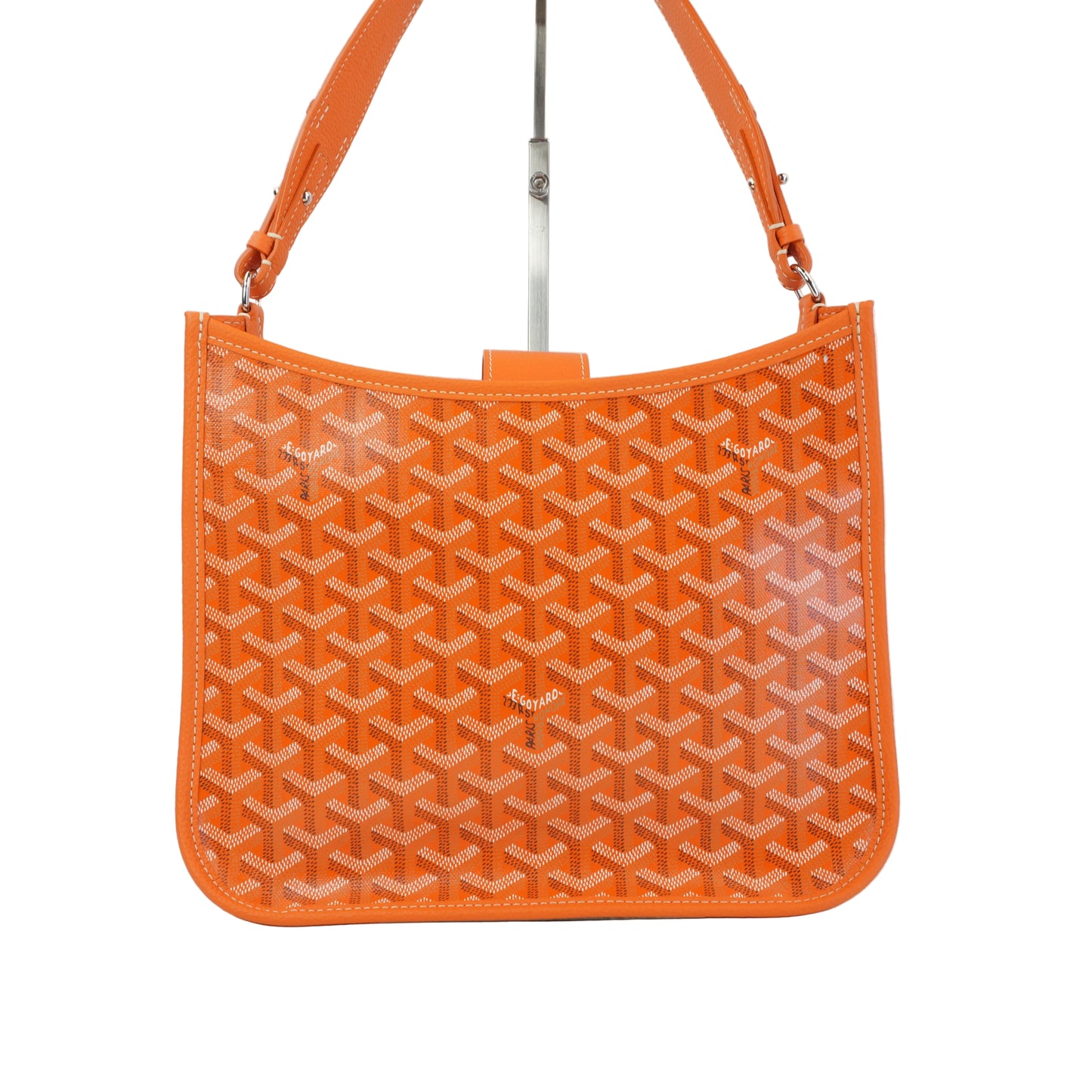 Goyard Orange Musette Bag SHW Medium