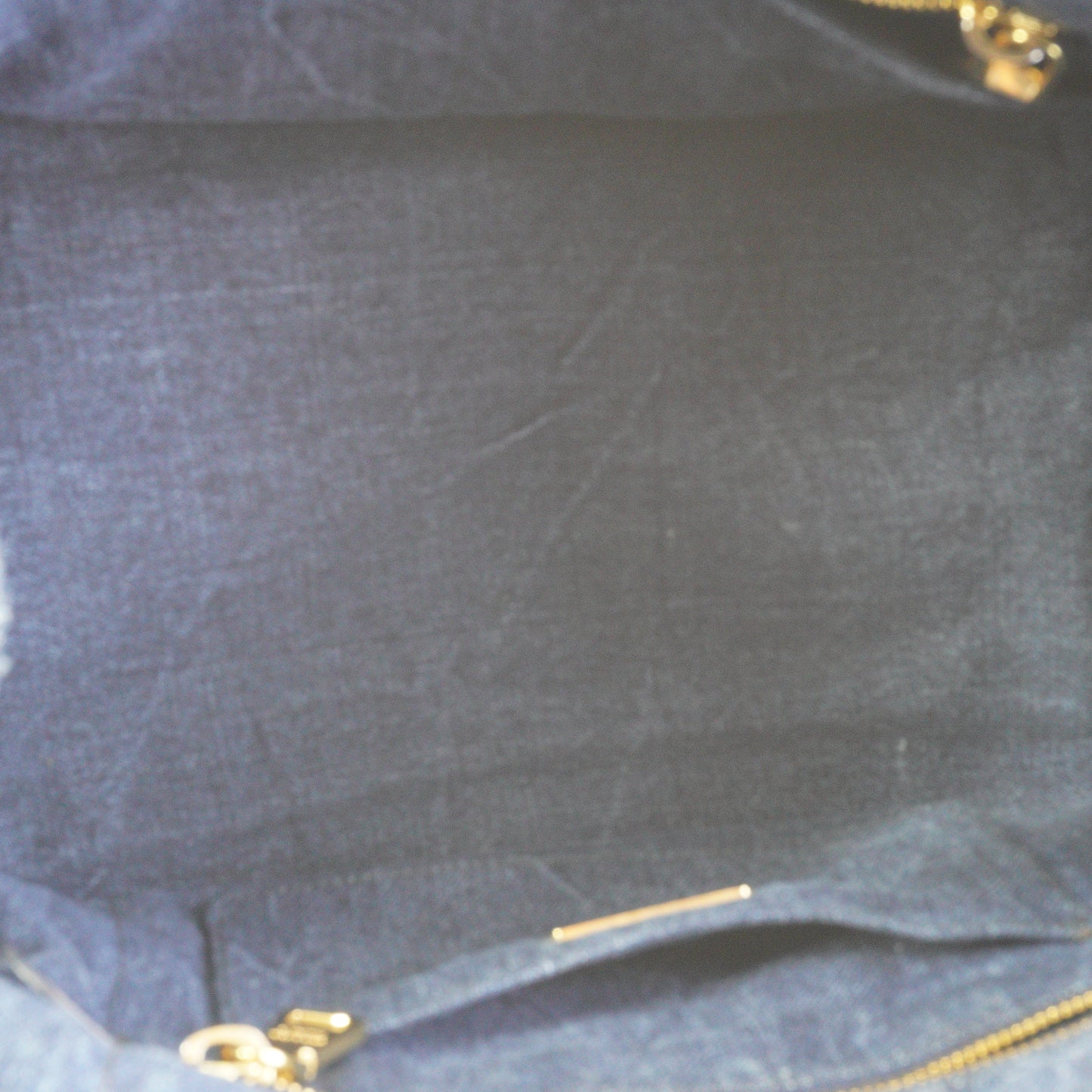 Prada Canapa Tote Denim Bag GHW Large