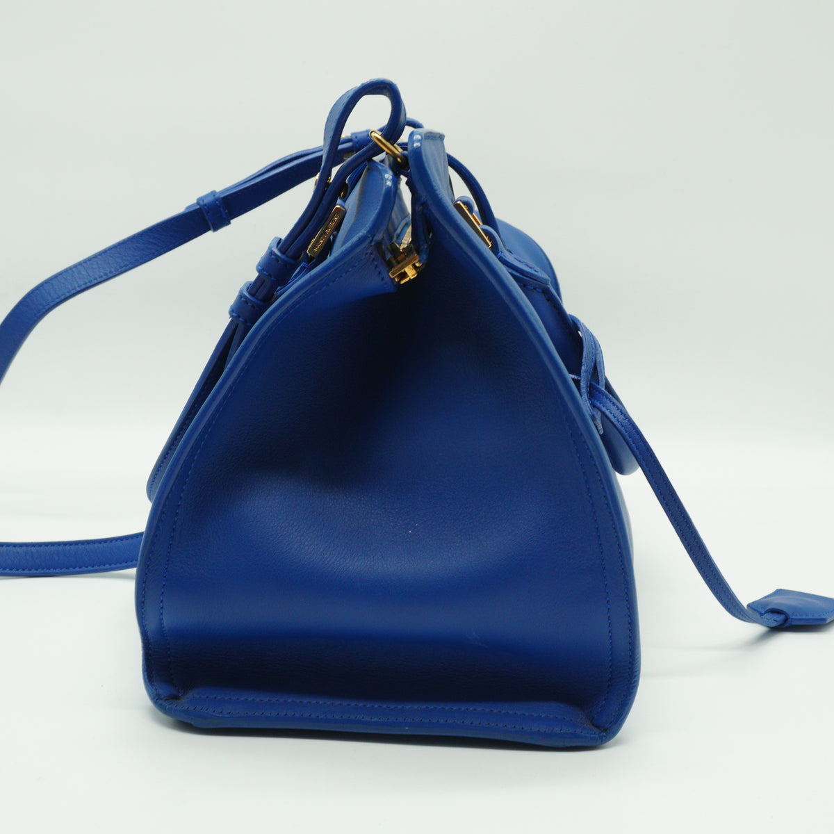 YSL	Cabas Bag Blue Medium GHW