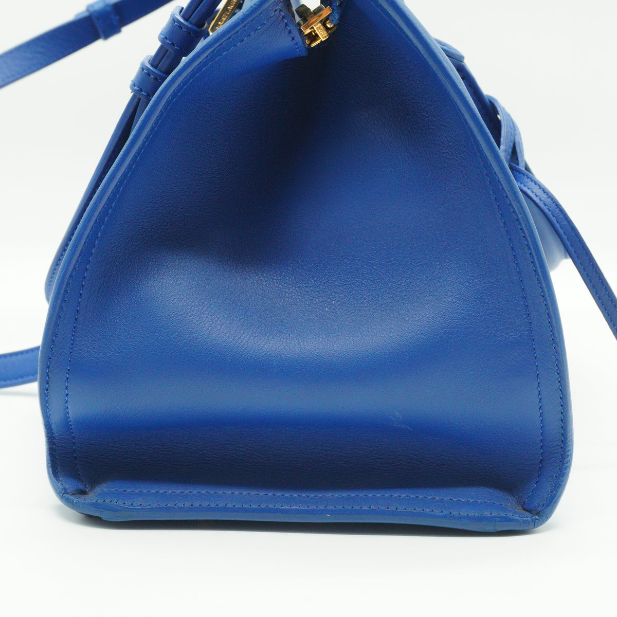 YSL	Cabas Bag Blue Medium GHW