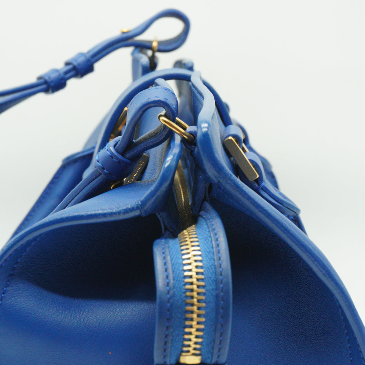 YSL	Cabas Bag Blue Medium GHW