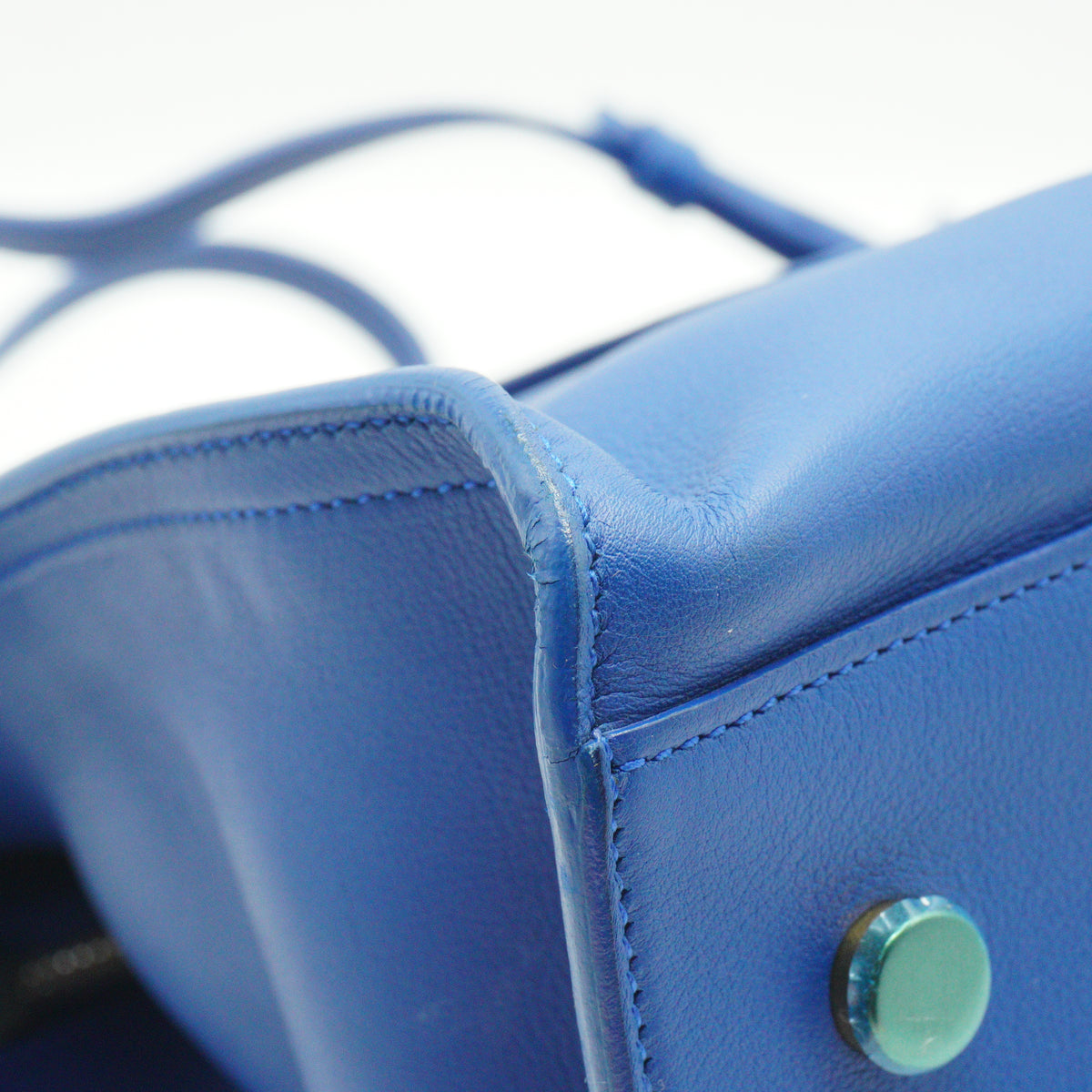 YSL	Cabas Bag Blue Medium GHW