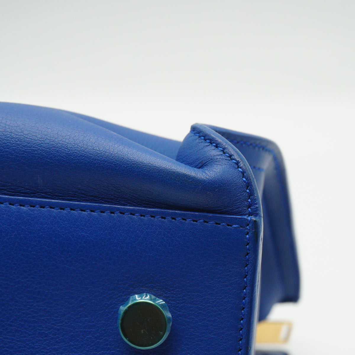 YSL	Cabas Bag Blue Medium GHW