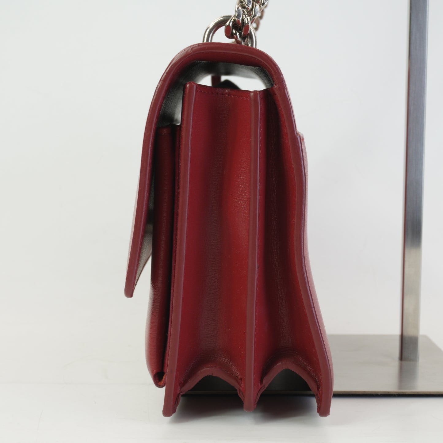 YSL	Sunset Shoulder Bag Red SHW Small