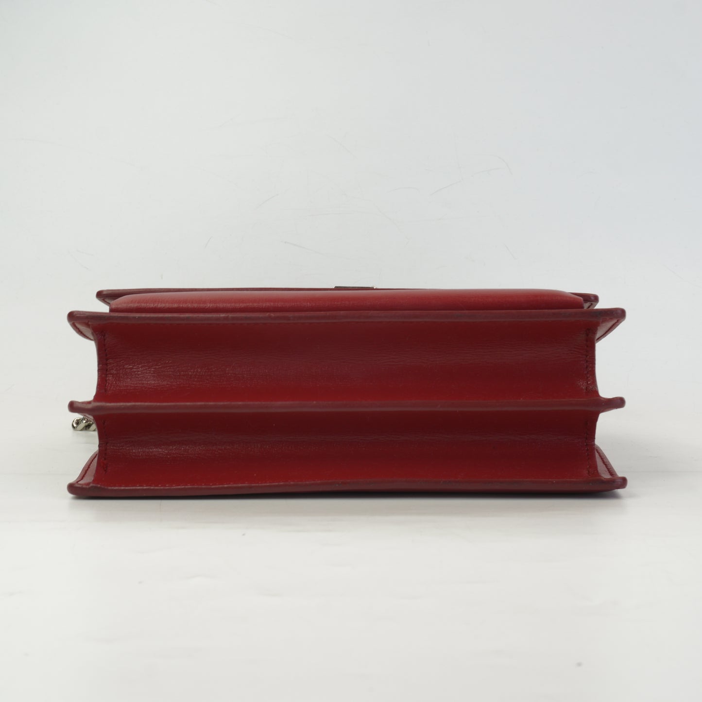 YSL	Sunset Shoulder Bag Red SHW Small